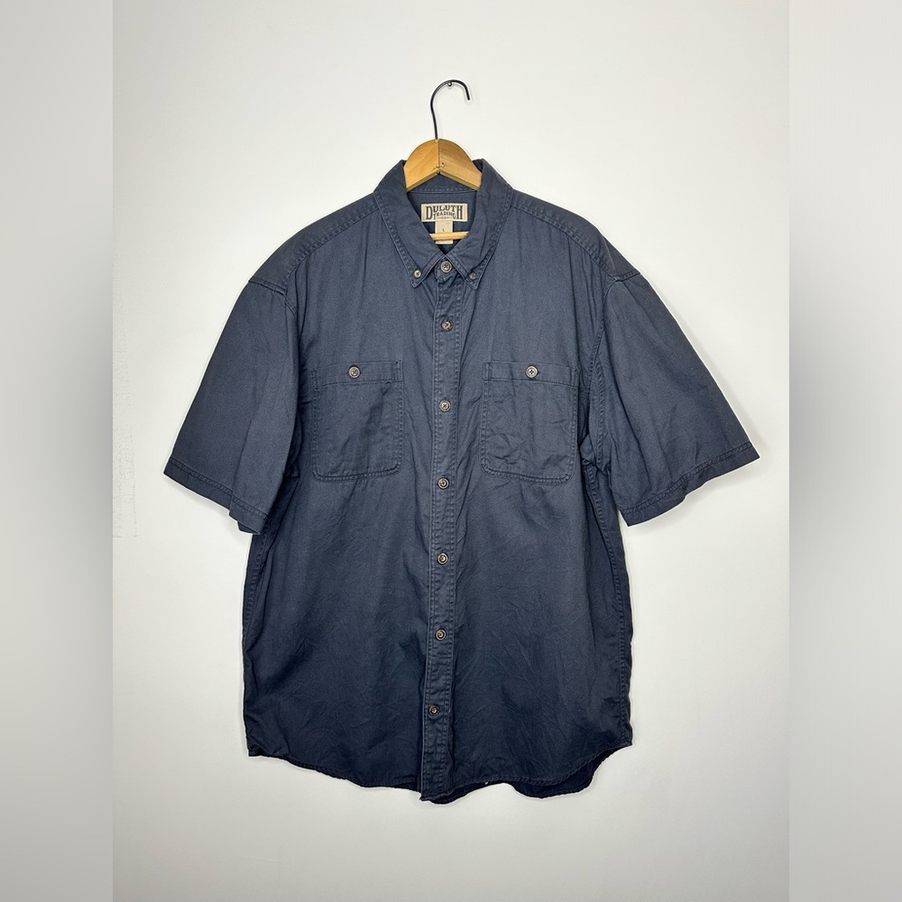 DULUTH Everyday Twill Short Sleeve Button Down Shirt Men’s Size Large